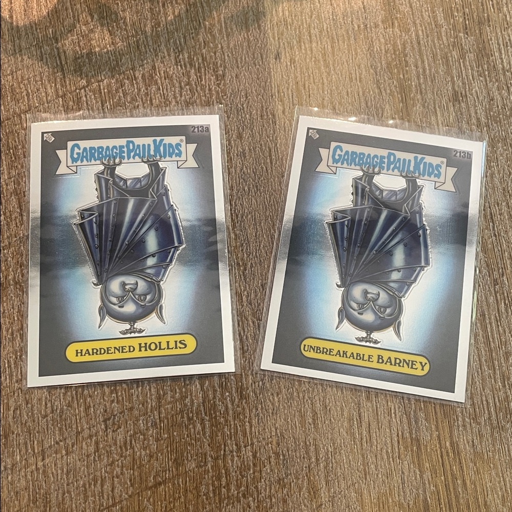 ✨10/$10✨ GPK Chrome Series 5 Hardened Hollis Unbreakable Barney 213a/213b